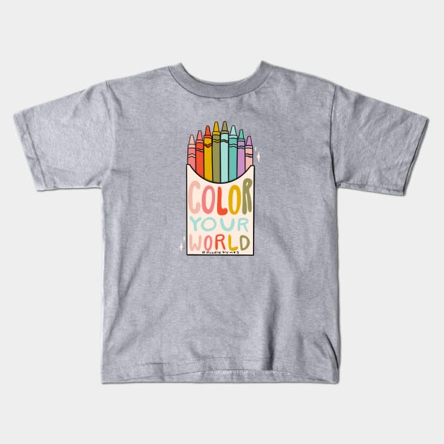 Color Your World Kids T-Shirt by Doodle by Meg